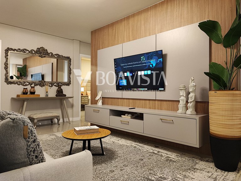 Apartamento novo mobiliado com 2 suites na Av. principal de